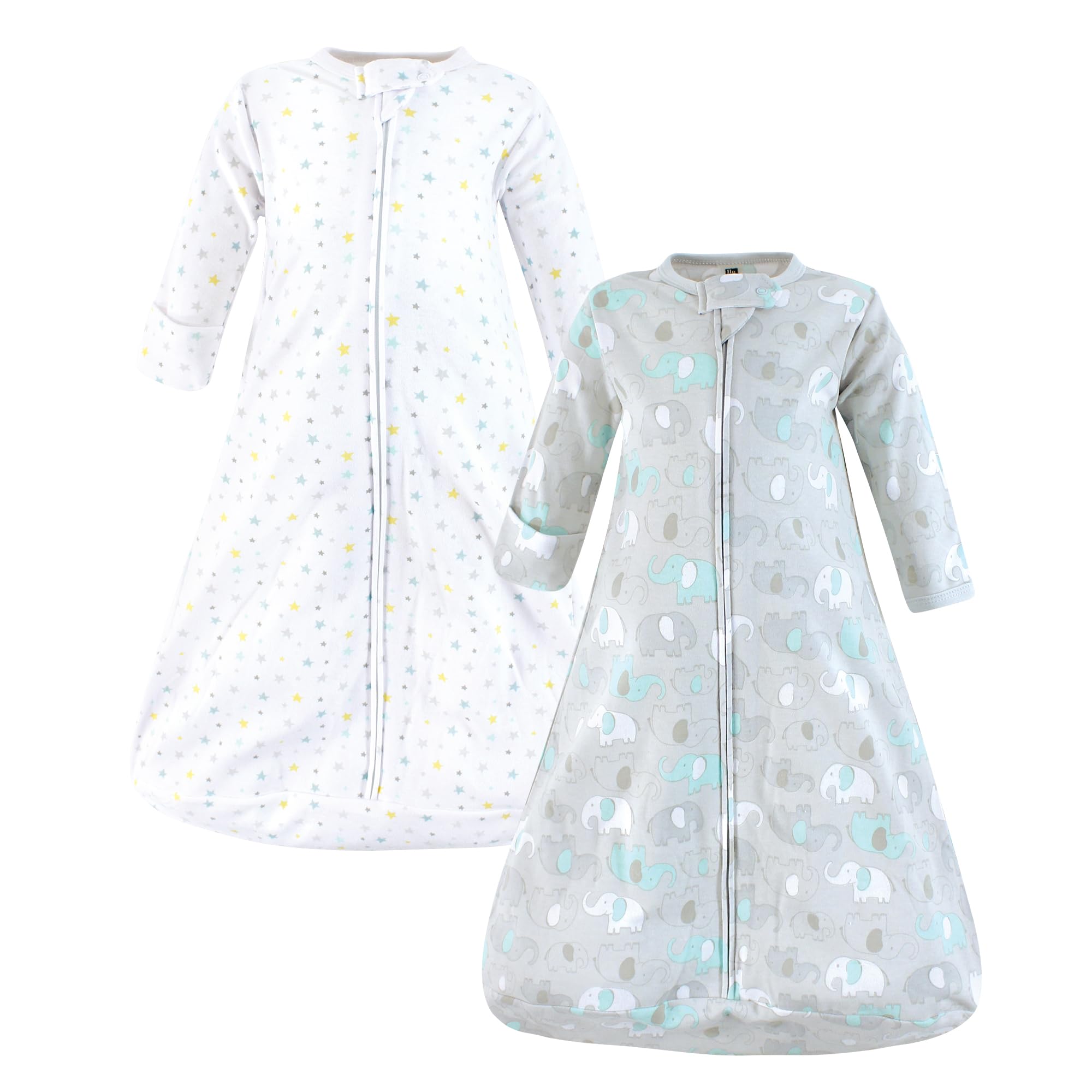 Hudson Baby Unisex Baby Cotton Long-Sleeve Wearable Sleeping Bag, Sack, Blanket