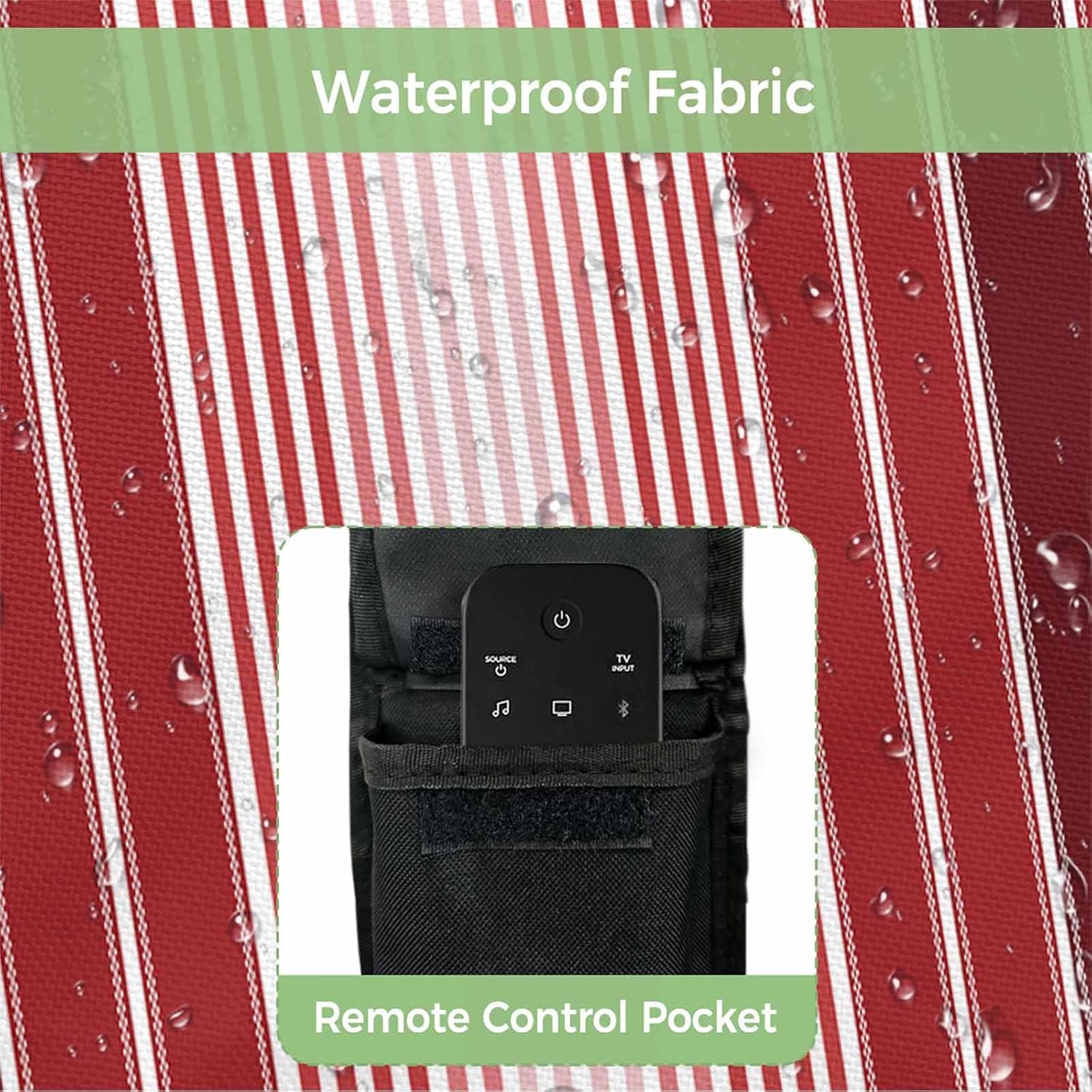 Outdoor TV Cover 75 Inch Red Striped TV Enclosure Ombre Vertical Stripes TV Covers for Outside TV Display Screen Protector with Remote Control Pocket Home Decor