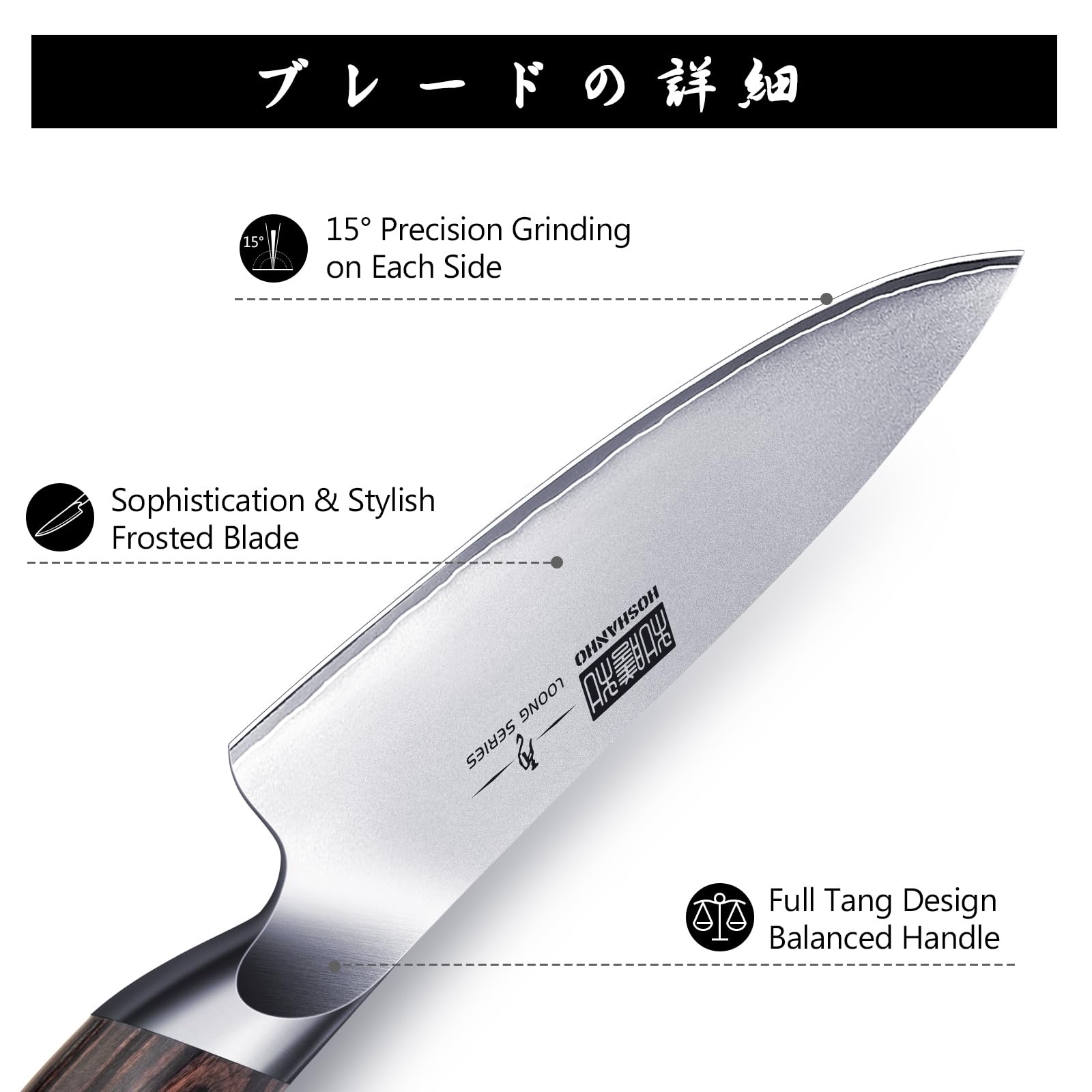HOSHANHO Set di Coltelli da 5 Pezzi, Set Coltelli da Cucina Giapponesi in Acciaio Inossidabile ad Alto Tenore di Carbonio, Set di Coltelli da Chef Professionali Ultra Affilati