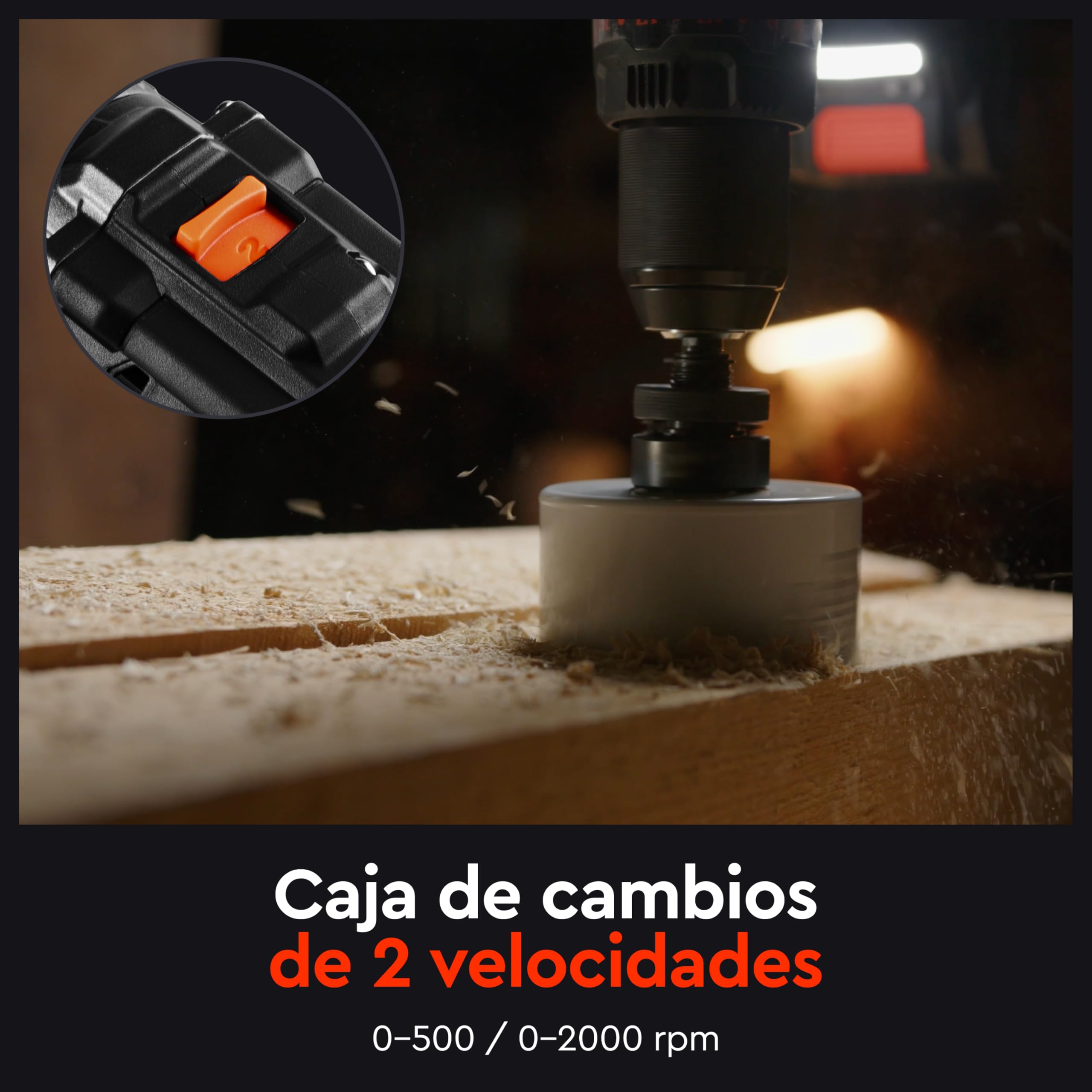 Taladro Atornillador a Batería 20V Sin Escobillas, 160 Nm, Portabrocas 13mm, Solo 1,1 kg - CD-202BC ULTRA + Batería 4.0Ah + Cargador + Maletin