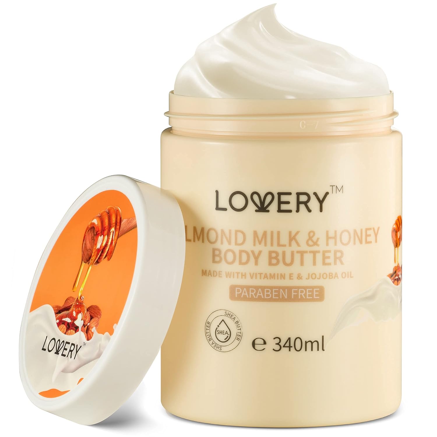 Almond Milk and Honey Whipped Body Butter - 2Pack Ultra-Hydrating Shea Butter Body Cream Enriched with Jojoba Oil and Vitamin E - Natural Skin Moisturizer for Men and Women - Normal to Dry Skin - 23oz : Beauty & Personal Care