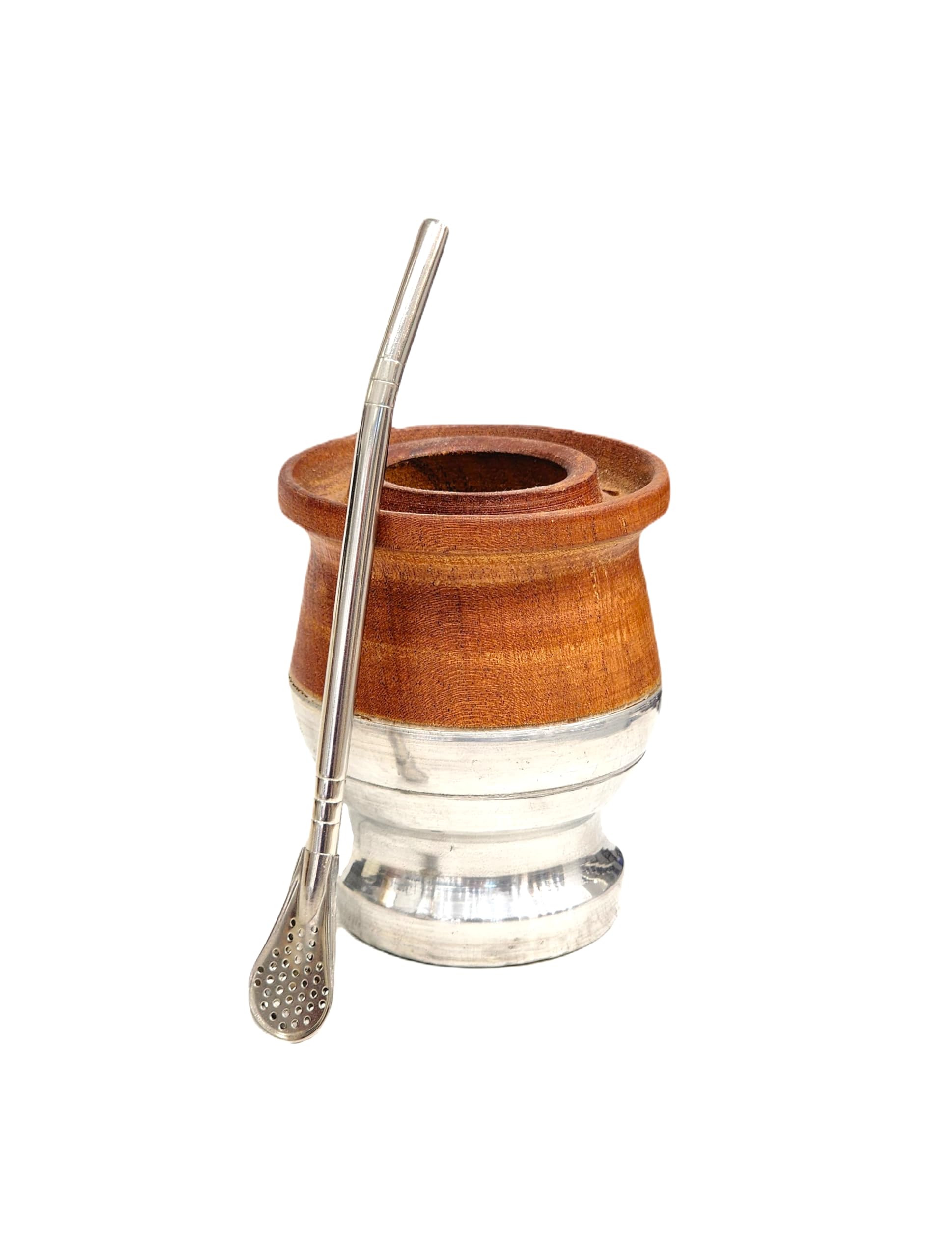 Mate para Yerba Mate Argentino, madera de algarroba mate y acero inoxidable, calabaza mate con bombilla, conjunto mate, cultura argentina