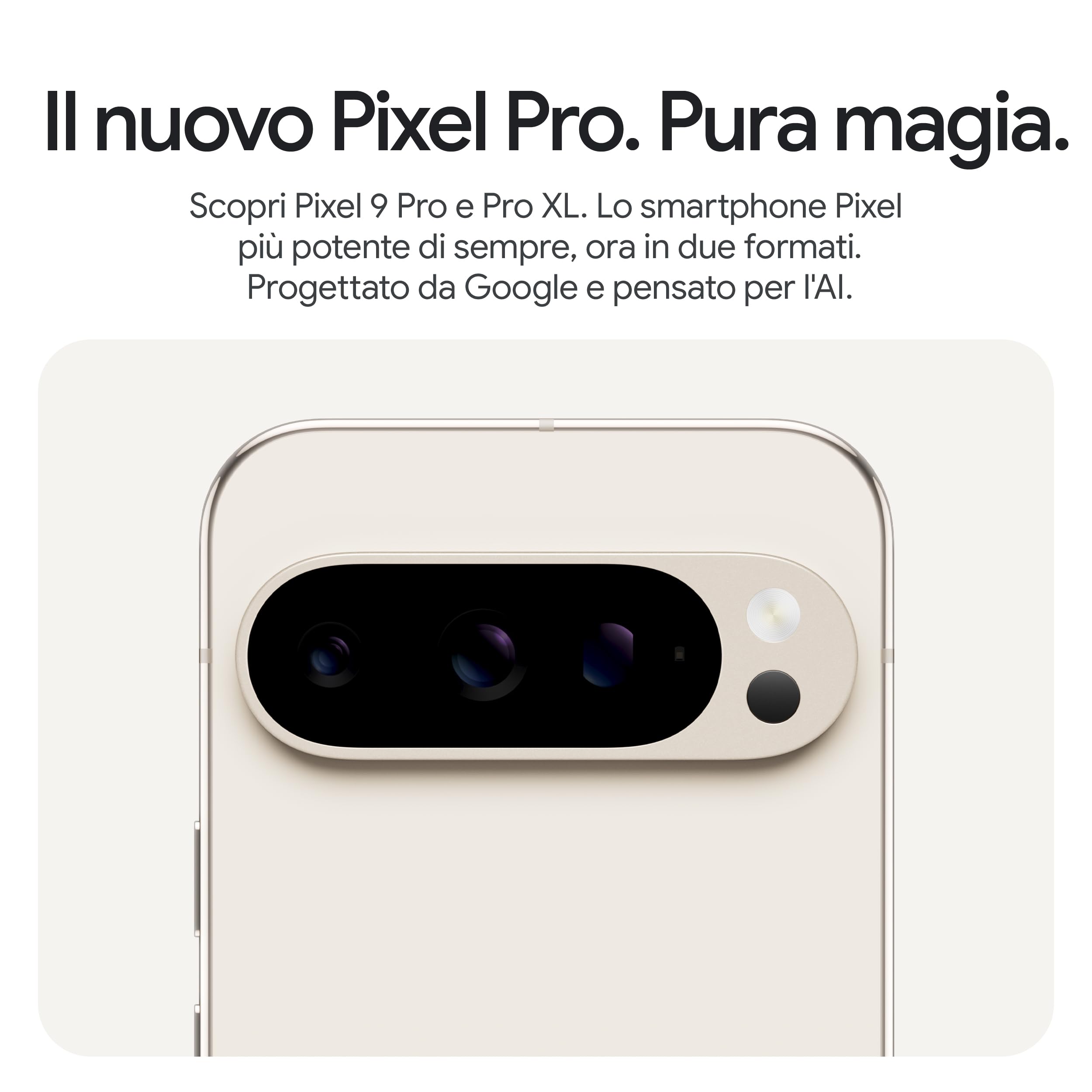Google Pixel 9 Pro XL - Smartphone Android sbloccato con Gemini, sistema a tripla fotocamera posteriore, batteria con 24 ore di autonomia e display Super Actua da 6,8" - Grigio creta, 256GB