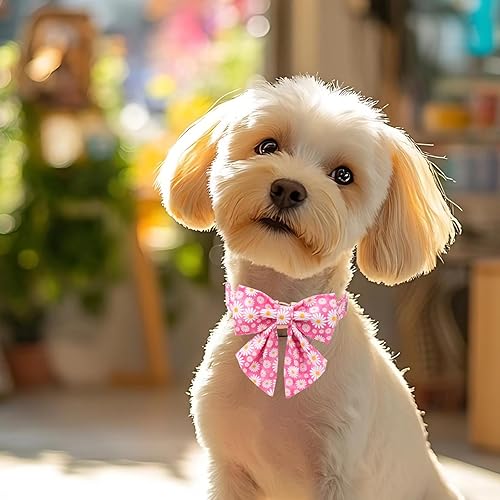 Miniatura 290 de Collar de perro con bandera estadounidense con pajarita, collar patriótico para perros pequeños, medianos y grandes, talla XS