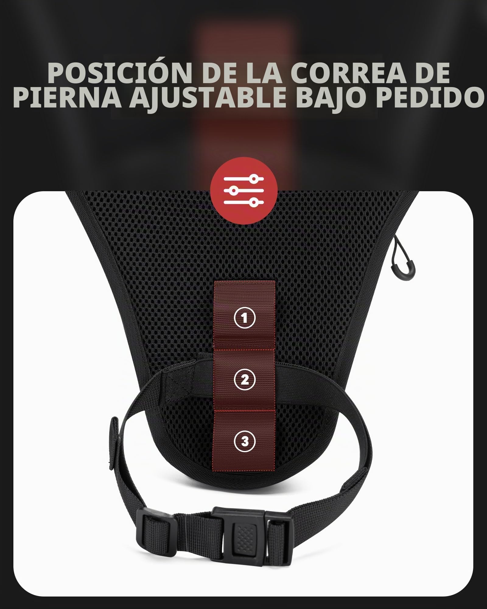 ROCKBROS Bolsa Pierna Moto, Riñoneras Pierna Motocicleta para Hombre y Mujer, Estuche de Piernas para Motociclista Ciclismo Ajustable y Duradero