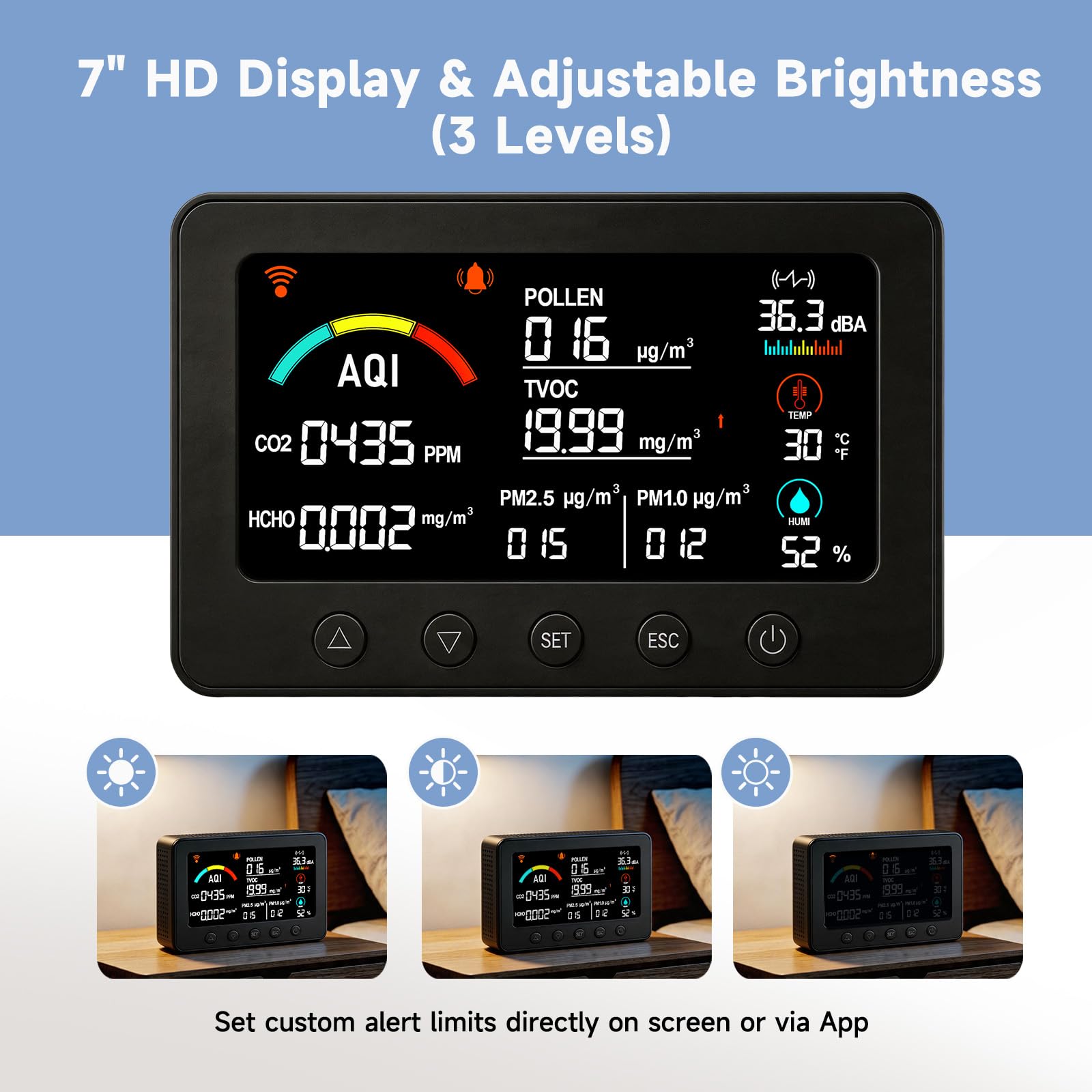 AIRNERGY 12-in-1 Air Quality Monitor Indoor for Baby Nursery — Amazon image 8
