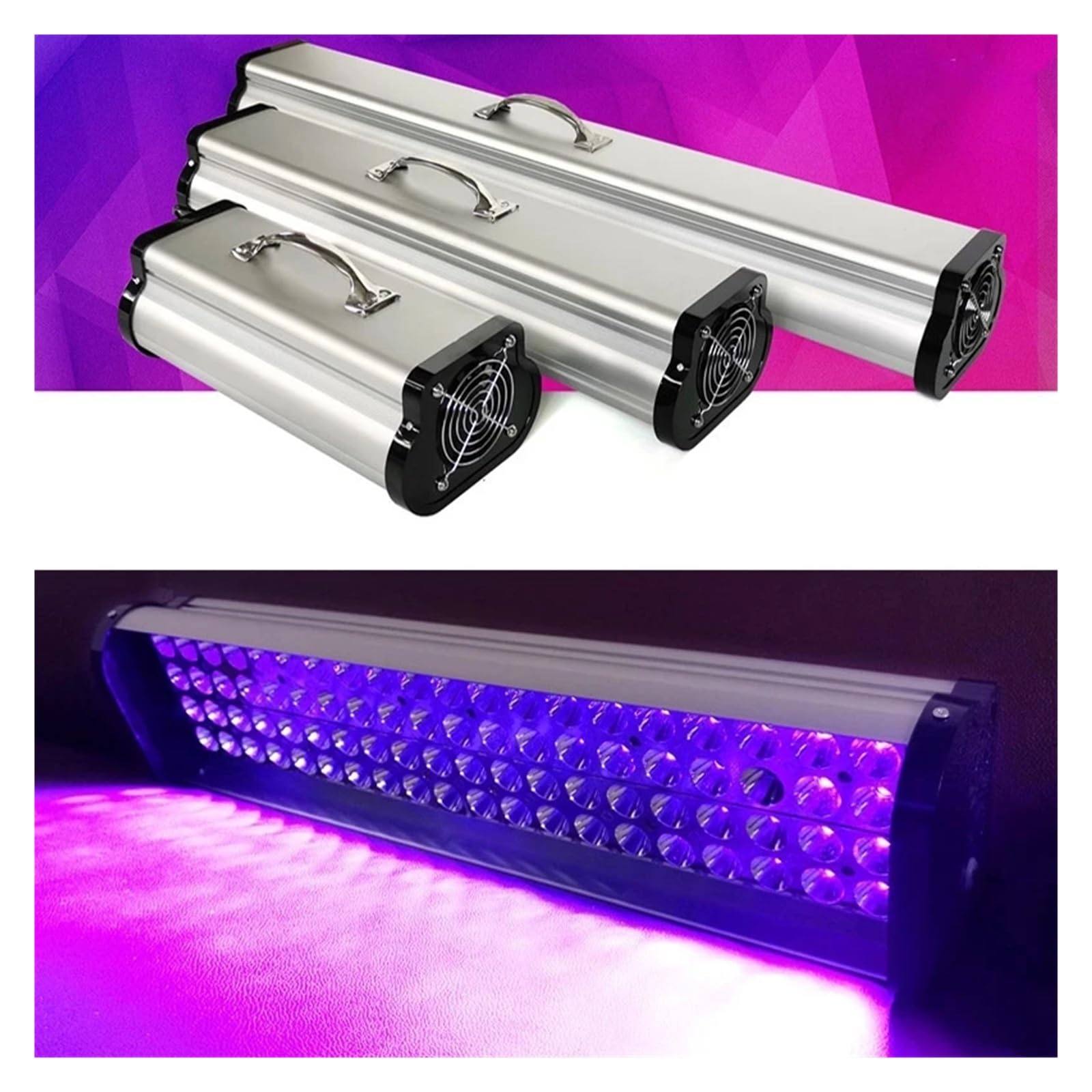 Przenośna lampa utwardzająca UV o dużej mocy 395nm 405nm 365nm bez cienia, sitodruk z żywicą, wykrywanie fluorescencji, lampa utwardzająca do obudów DIY(1500W,405nm)
