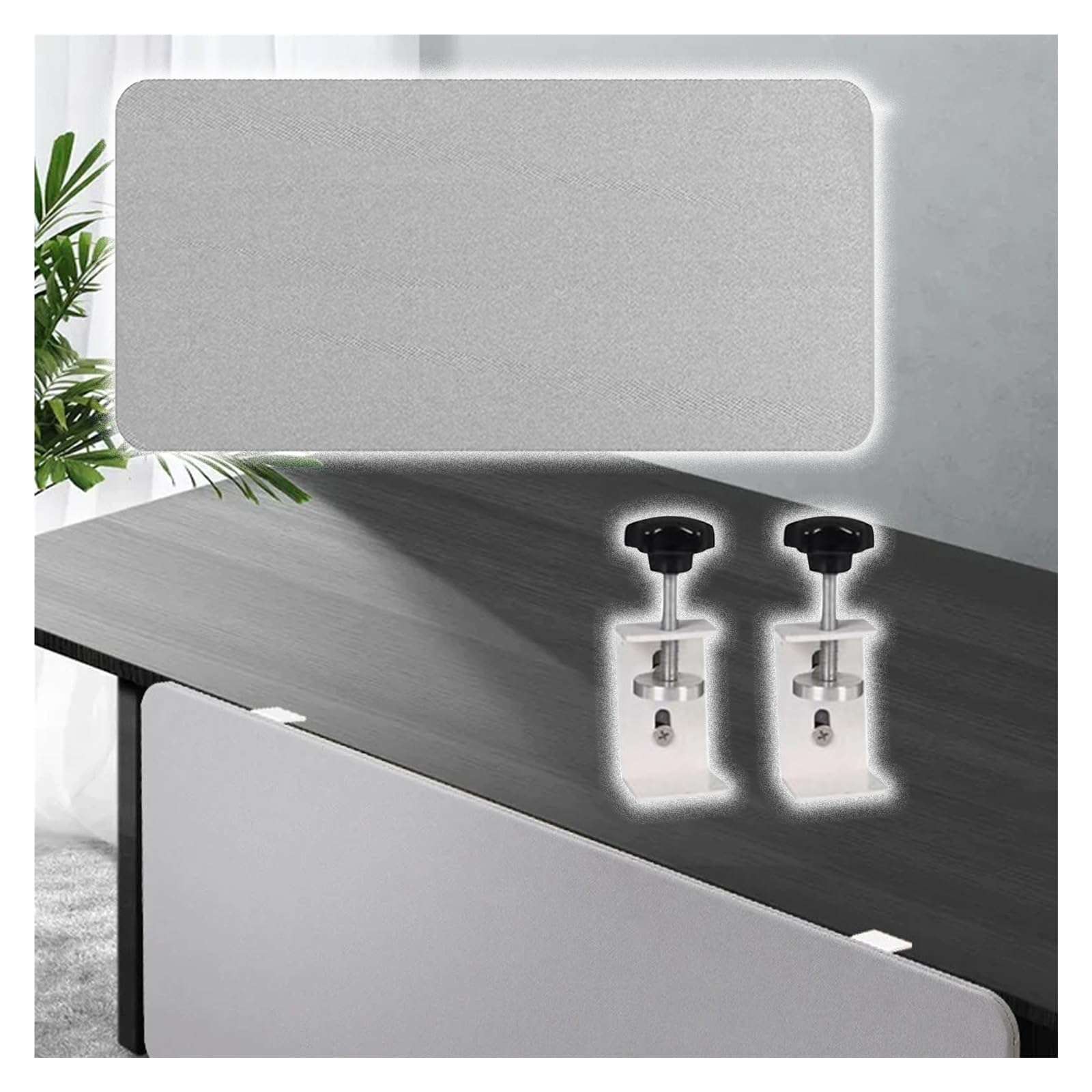 Tonuuoei Desk Privacy Divider, Divider Sound Proof Dividers Shields for Under The Table Panels Students and Office Divider(Lenght 56cm/22in)