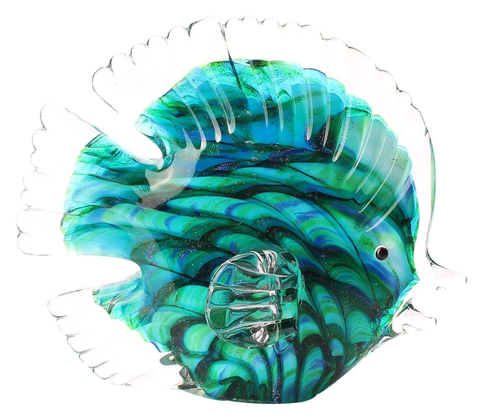 Amazon.co.jp: 置物・オブジェ 工芸品の彫刻 熱帯天使魚アートガラス
