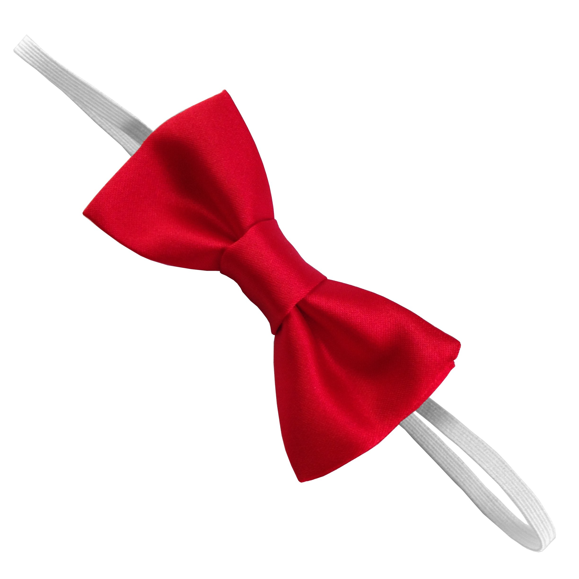Great British Tie Club Red Children's Satin Elastic Bow Ties (Red)