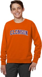 Little King NCAA Youth Boys Crewneck Sweatshirt with Tackle Twill Letters-Team Colors (YS YM YL YXL)