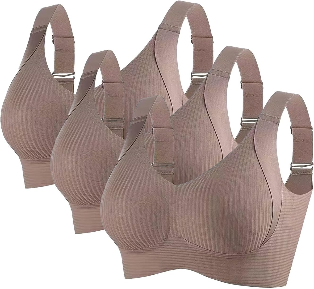 Sports Bras Women Non Wired Bras Strapless Bra for Women with Removable Seamless Wireless 3 Pack 2 Pack Sexy Lace Bralette Comfort Push Up Daily Underwear