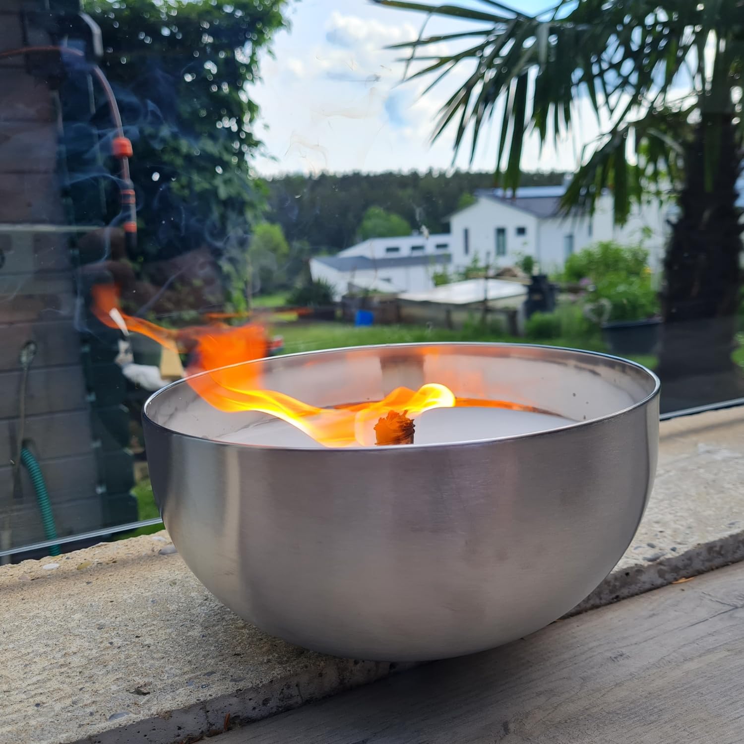 Grande Bougie XXL Lavalis Avec Bol Terre Cuite - 15 Heures Combustion - Bougie Jardin Extérieur