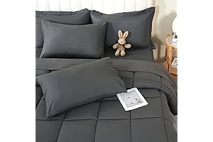 DOWNCOOL King DOWN Comforter Set 7-Piece Bedding Grey