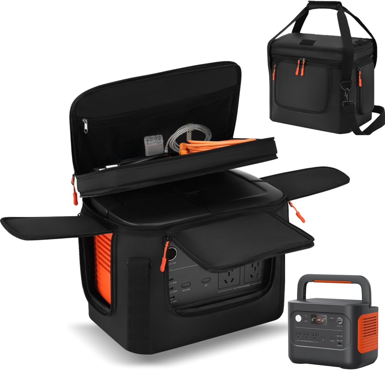 Portable Power Station Bag Compatible with Jackery Explorer 1000 V2,Soft Padded Carrying Case with Quick-Access Window,Generator Cover for Jackery 1000 V2 (Not for Jackery 1000, 13.78*10.23*10.8in)