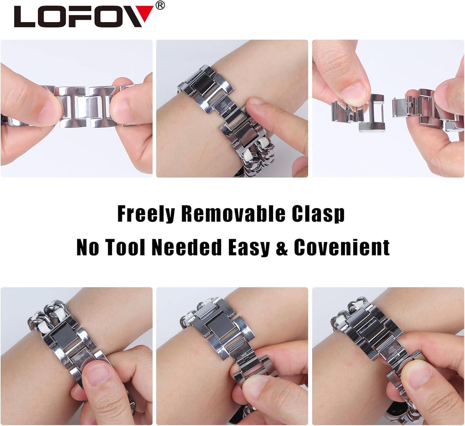 Compatible With Apple Watch Band for Woman 38mm 40mm 41mm, Metal Strap Leather Over Gold Chain Cowboy Style Replacement iWatch Series 9 8 7 6 5 4 3 2 1 SE (Silver Link with White Leather) - Image 4