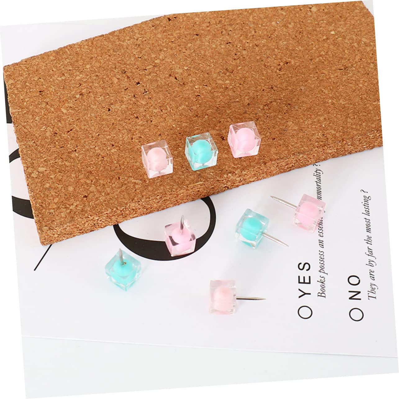 Gadpiparty Chinchetas Coloridas De Pinchos De Multifuncionales para Fotos Pared Tableros De Corcho Y Avisos con Cabeza Cuadrada Y Brillantes 40 Piezas X 5