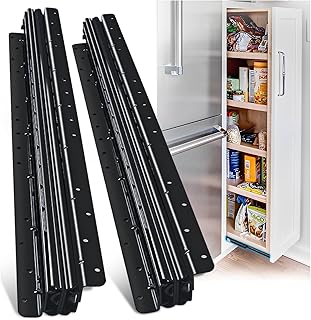 REGUDA Undermount Bottom Mounted Heavy Duty Drawer Slides Rail Full Extension Hidden Drawer Runners Ball Bearing Glides Staircase Cupboard Cabinet Wardrobe 16 24 32 40 Inch (loads up to 260 lbs)1 Pair