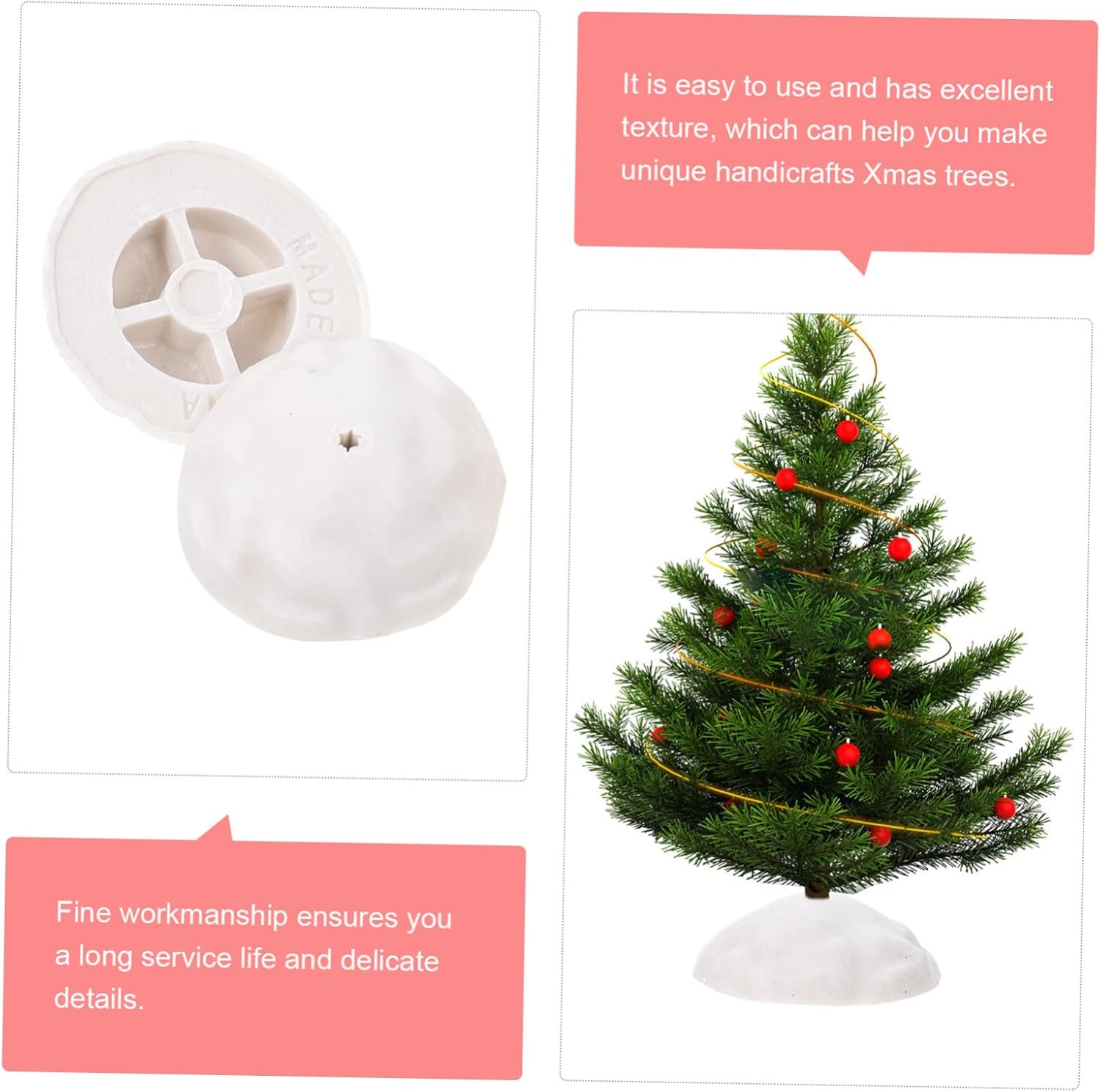 NOLITOY 40pcs Xmas Tree Adorn Bases Craft Accessory for Tabletop Decor Resin Christmas Tree Embellishments for and Decorations