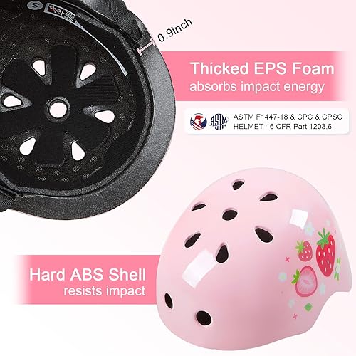 Miniatura 48 de Bienbee - Casco para niños pequeños, casco de patineta para bicicleta, equilibrio, bicicleta, scooter, para niñas y niños de 1-3-5-8-14 años