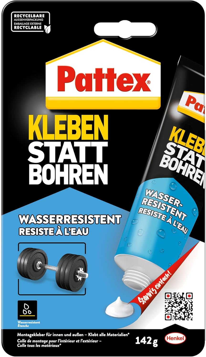 Pattex Kleben statt Bohren Water Resistant, White Color, 1 Piece, PKBW1