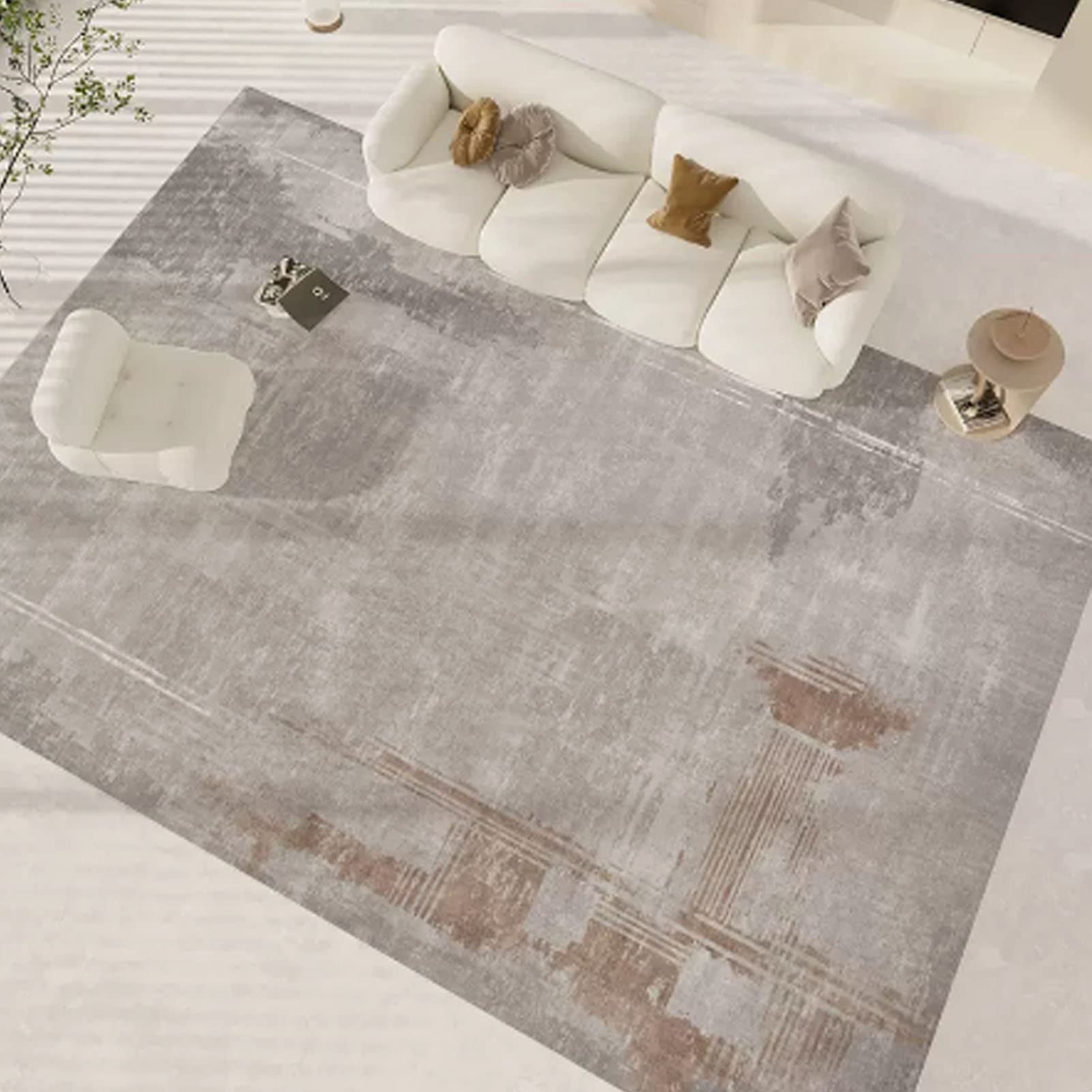 Tapis de salon résistant à la lumière en flanelle douce pour canapé