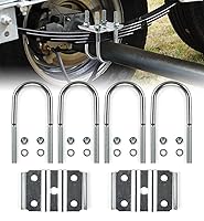 Vista 1 de Kit de pernos en U para remolque pesado Aupar para eje de 5,200-7,000 lb Ejes redondos de 3" Pernos en U de 7" de largo
