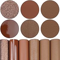 Vista 22 de Litchi Paquete de 6 hojas de cuero sintético de 8 x 12 pulgadas para aretes de lazo, tela de vinilo fácil de cortar para Cricut, cuero sintético