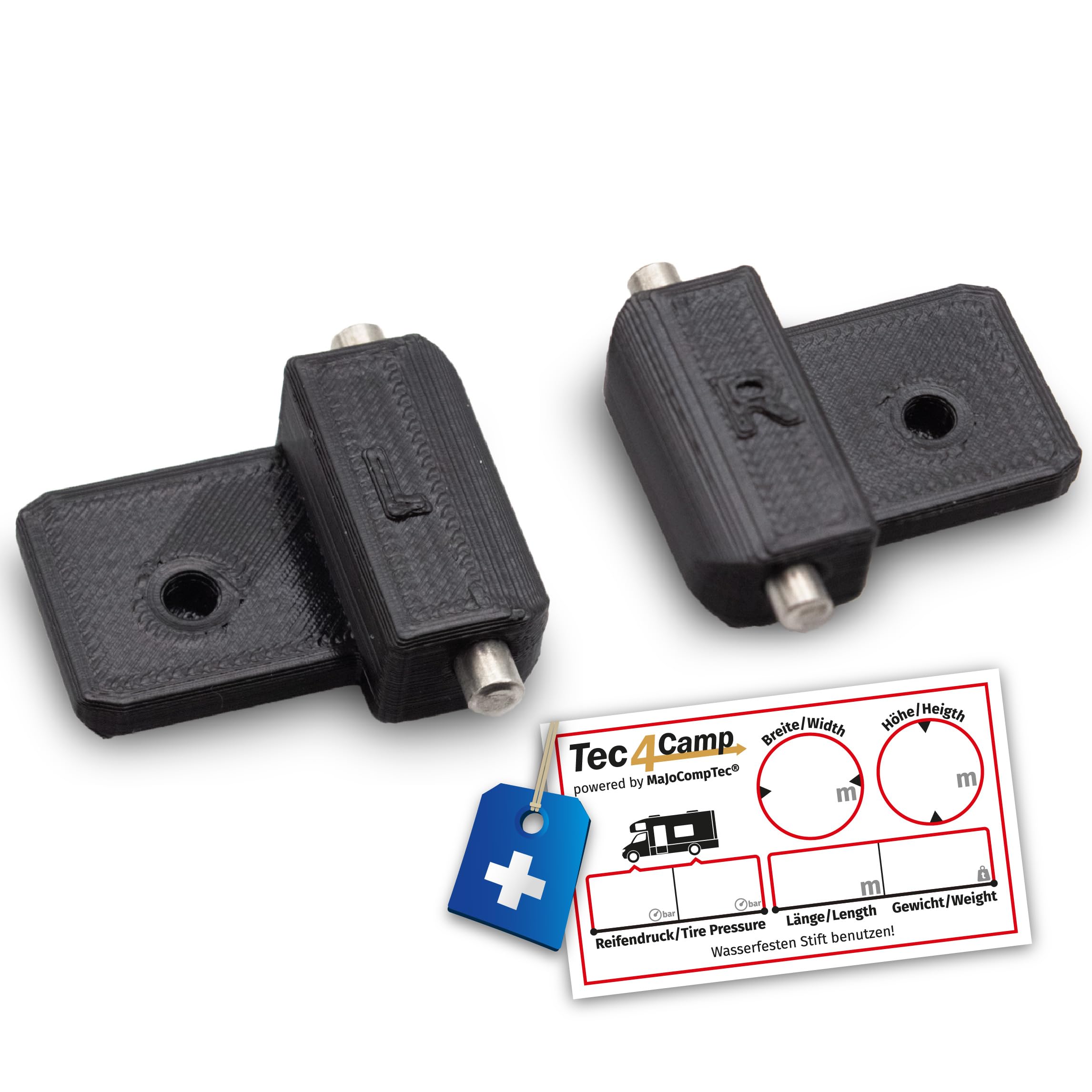 MaJoCompTec® Joint Head Set Suitable for Remis Telescopic Guide, black, CAMPERPART GK-REMIfront