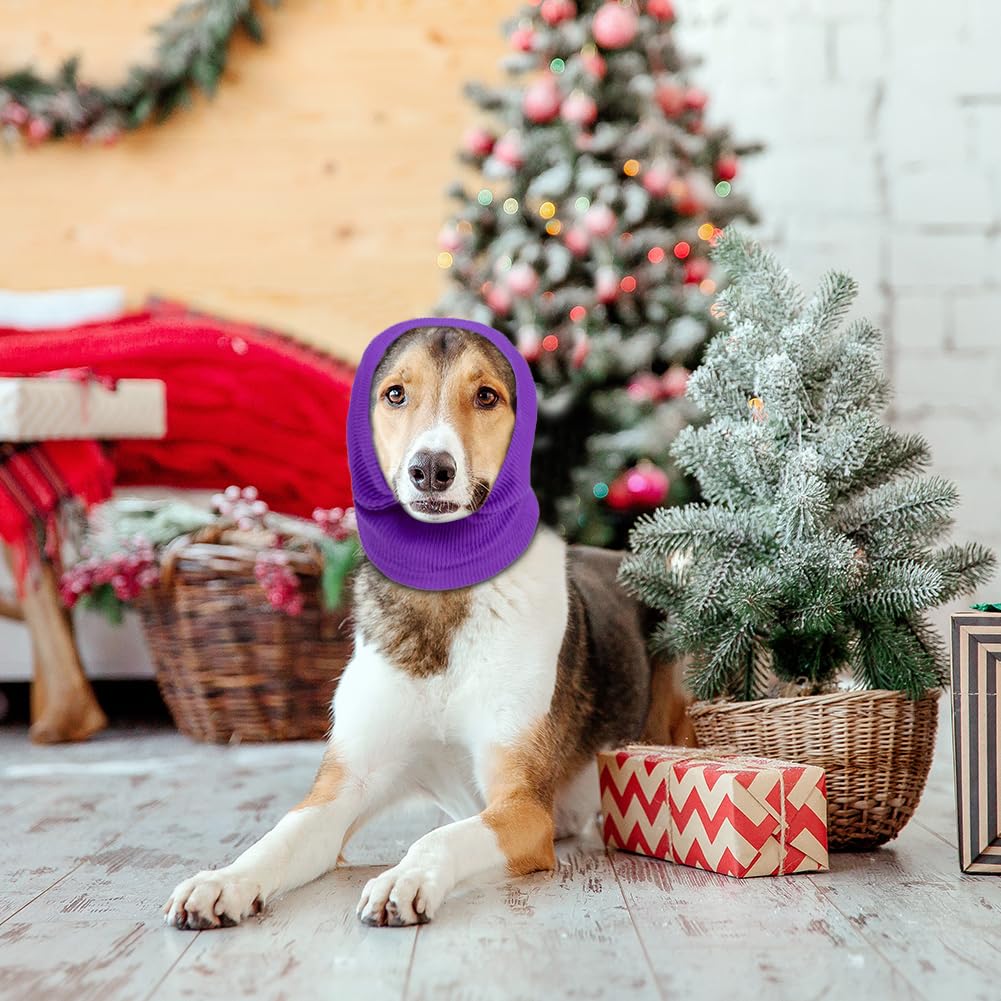 Cache-Oreilles Aomig pour Chiens - Snoods Chauds Protection Oreilles Été/Hiver (Violet-M)