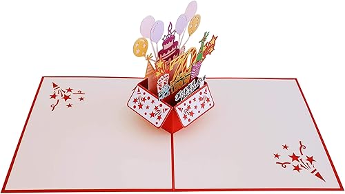Miniatura 6 de iGifts And Cards Tarjeta de felicitación emergente 3D con caja de fiesta de cumpleaños número 70, increíble, globos, único, celebración, feliz