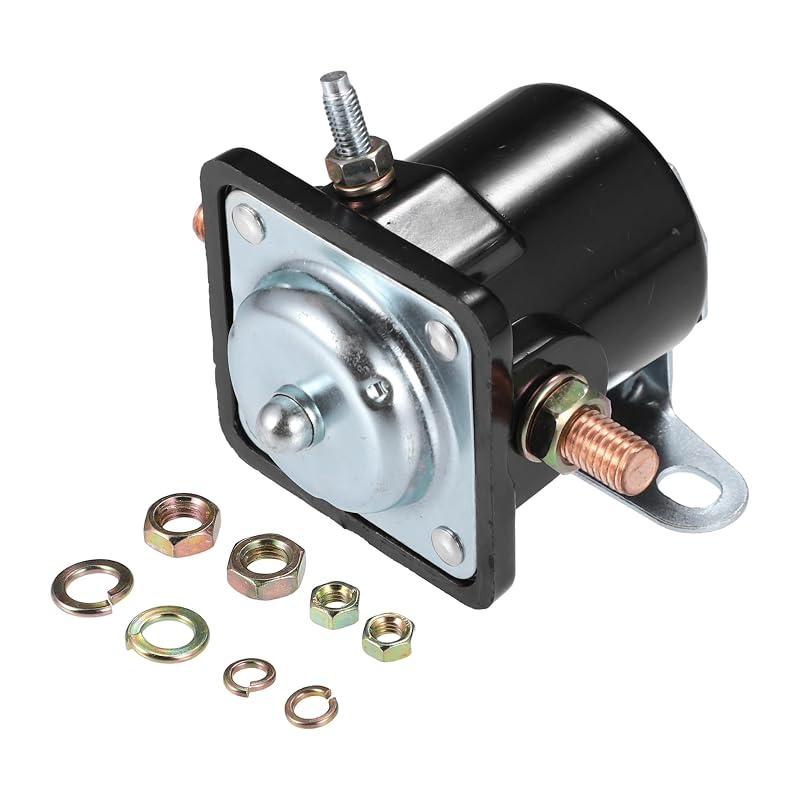 Solenoide de partida uxcell 6 V DC com relé contator e 3 terminais – 1 unidade