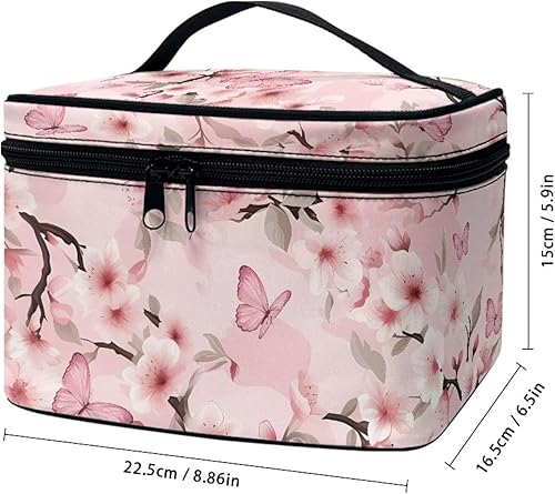 Vista 236 de doginthehole Bolsa de maquillaje, bolsa de cosméticos de viaje, bolsa de aseo portátil grande, organizador de accesorios para mujeres y niñas