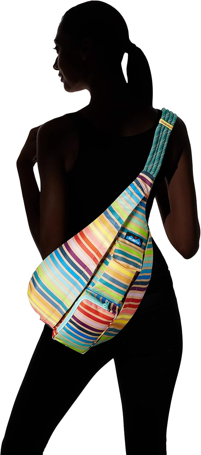 KAVU Rope Sling - Compact Lightweight Crossbody Bag - Summer Stripe - One Size - Image 2