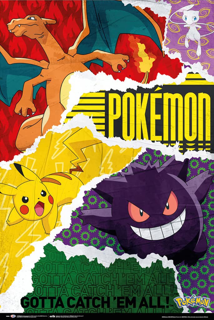 Amazon.com: Pokemon - Manga Anime TV Show Gaming Poster