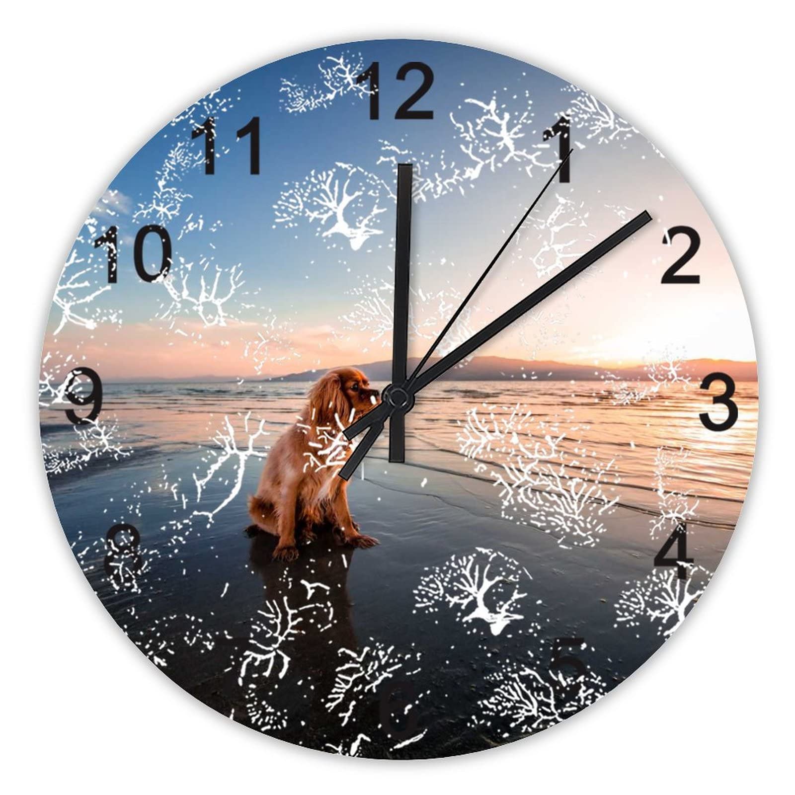 Horloge murale silencieuse à piles 40 cm pour déco de bureau