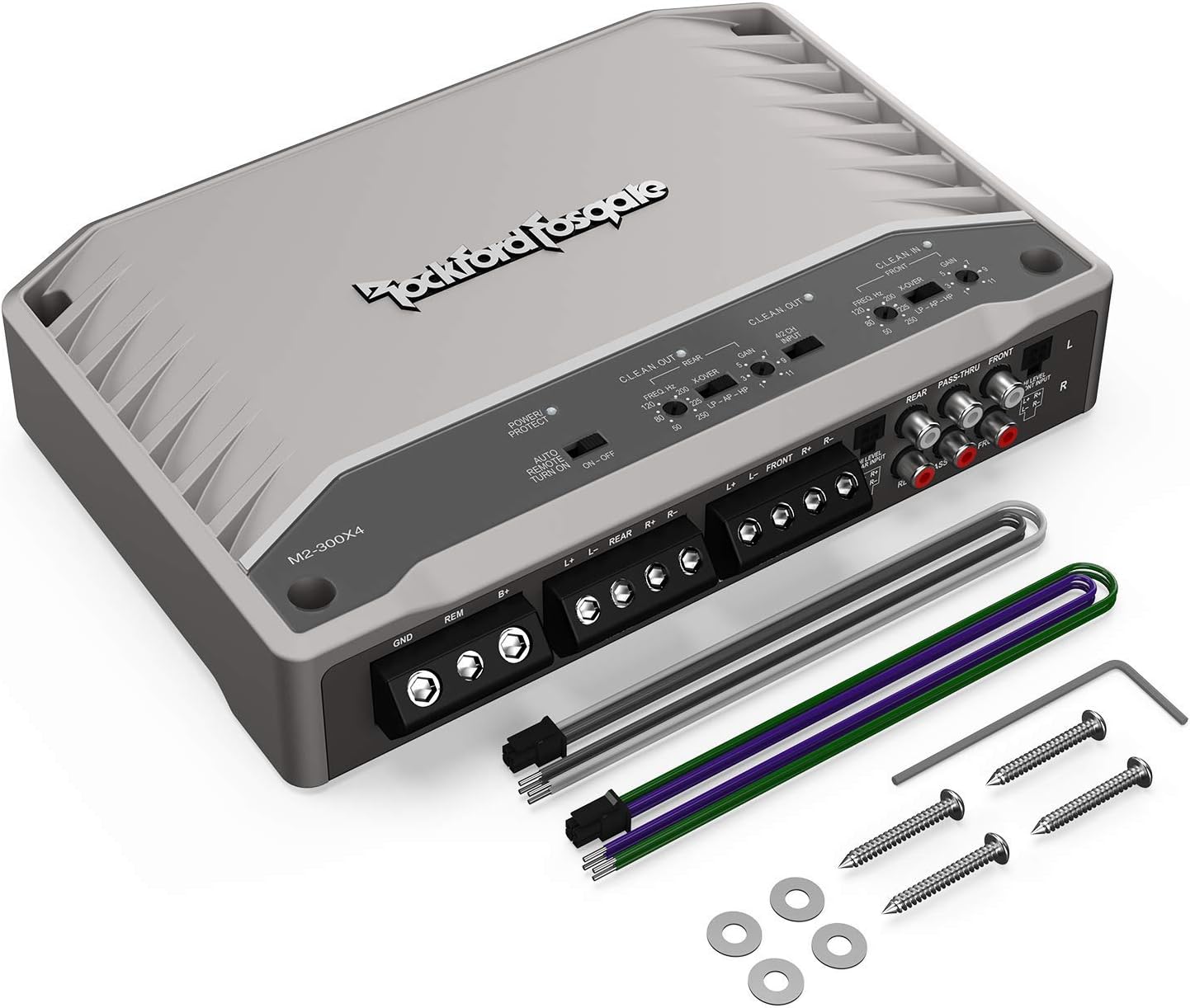 Rockford Fosgate M2-300X4 Marine 300-Watt 4-Channel Element Ready Amplifier