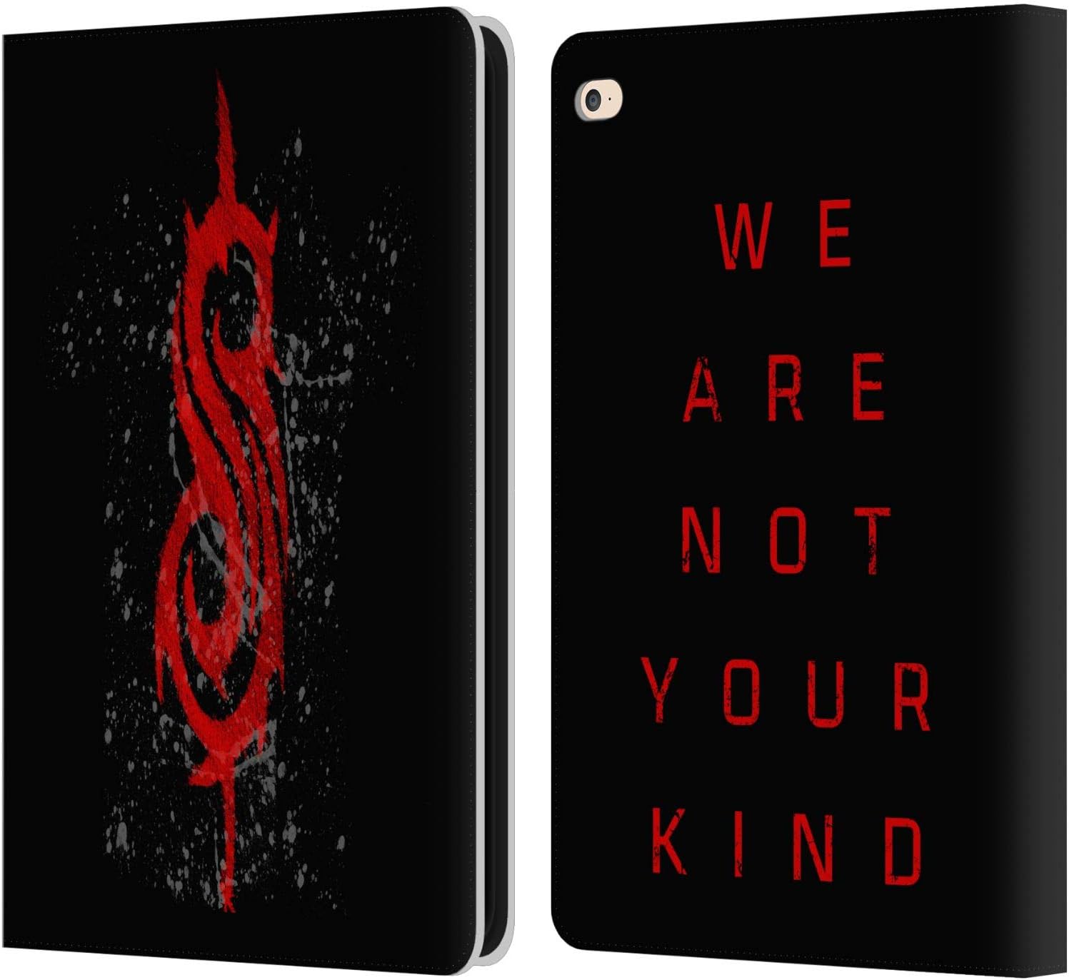 Head Case Designs Officially Licensed Slipknot Red Distressed Look We are Not Your Kind Leather Wallet Case Compatible with Apple iPad Air 2 (2014)