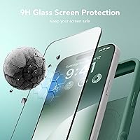 Vista 850 de GONEZ Funda de silicona para iPhone 15 Pro Max, compatible con Magsafe, protector de cámara + protector de pantalla, forro de microfibra suave Negro