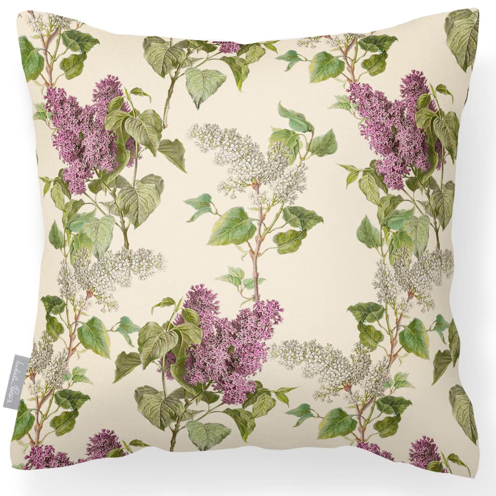 Izabela Peters Evening Garden - Cream Waterproof Outdoor Cushions, 43 Cm, Filled, Cream, Garden Furniture Cushions, Seat & Chair Cushions