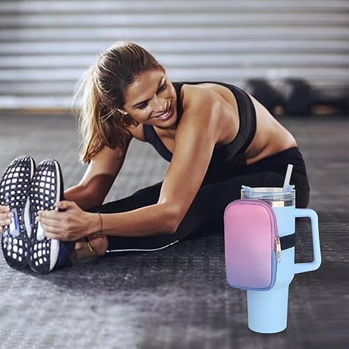 Miniatura 5 de Bolsa para botella de agua, accesorios para vasos de gimnasio compatibles con Stanley Quencher Adventure de 40 onzas e IceFlow de 2030 onzas,