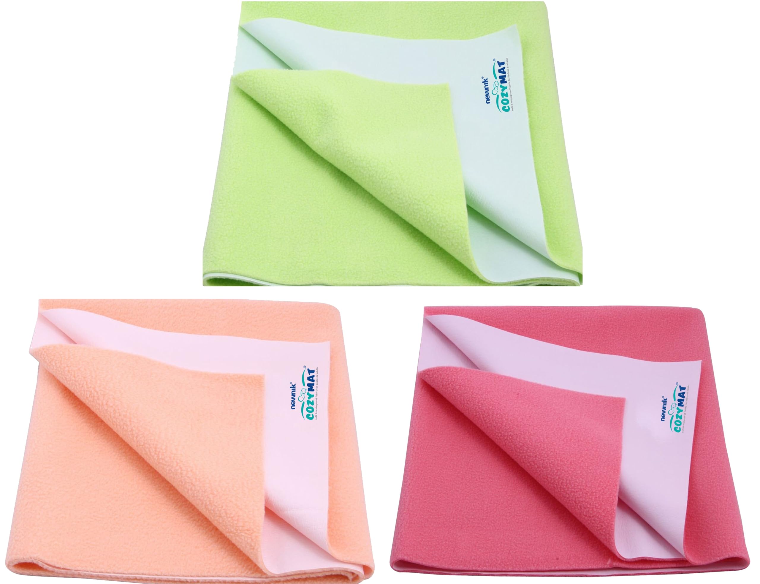 Cozymat Reusable Underpad Washable Incontinence Bed Pad Overnight Sheet, Underpad Mattress Protection for Baby, Elderly & Patient Care (Lemon Yellow-Peach-Salmonrose, Medium (70cm x 100cm))-image-49