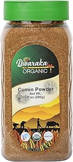 Dwaraka Organic - Cumin Powder, 7oz, Healthy, Organic, Non GMO, All Natural