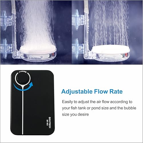 Miniatura 4 de Bomba de aire ultrasilenciosa para acuario, aireador de tanque de peces ajustable con bomba de doble salida, bomba de oxígeno de 8 W, 8 Lmin para