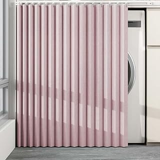 Cortinas plegables a prueba de polvo, color rosa, 100 x 100 cm, almacenamiento para cocina y armario, incluye barra opaca, elegante decoración del hogar, solución para ahorrar espacio