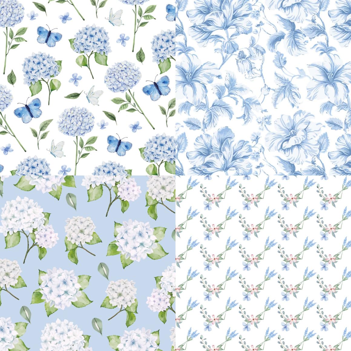 Papier do scrapbookingu, 12"x12", 24 arkusze dwustronnego papieru kartonowego, 160 g/m2, papier dekoracyjny o dużej gramaturze do dekoracji albumów ze zdjęciami - 12 wzorów