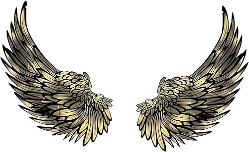 1 par de arte de pared de alas de ángel de metal con luces LED, alas de ángel 3D, decoración de pared para interiores, hogar, dormitorio, sala de