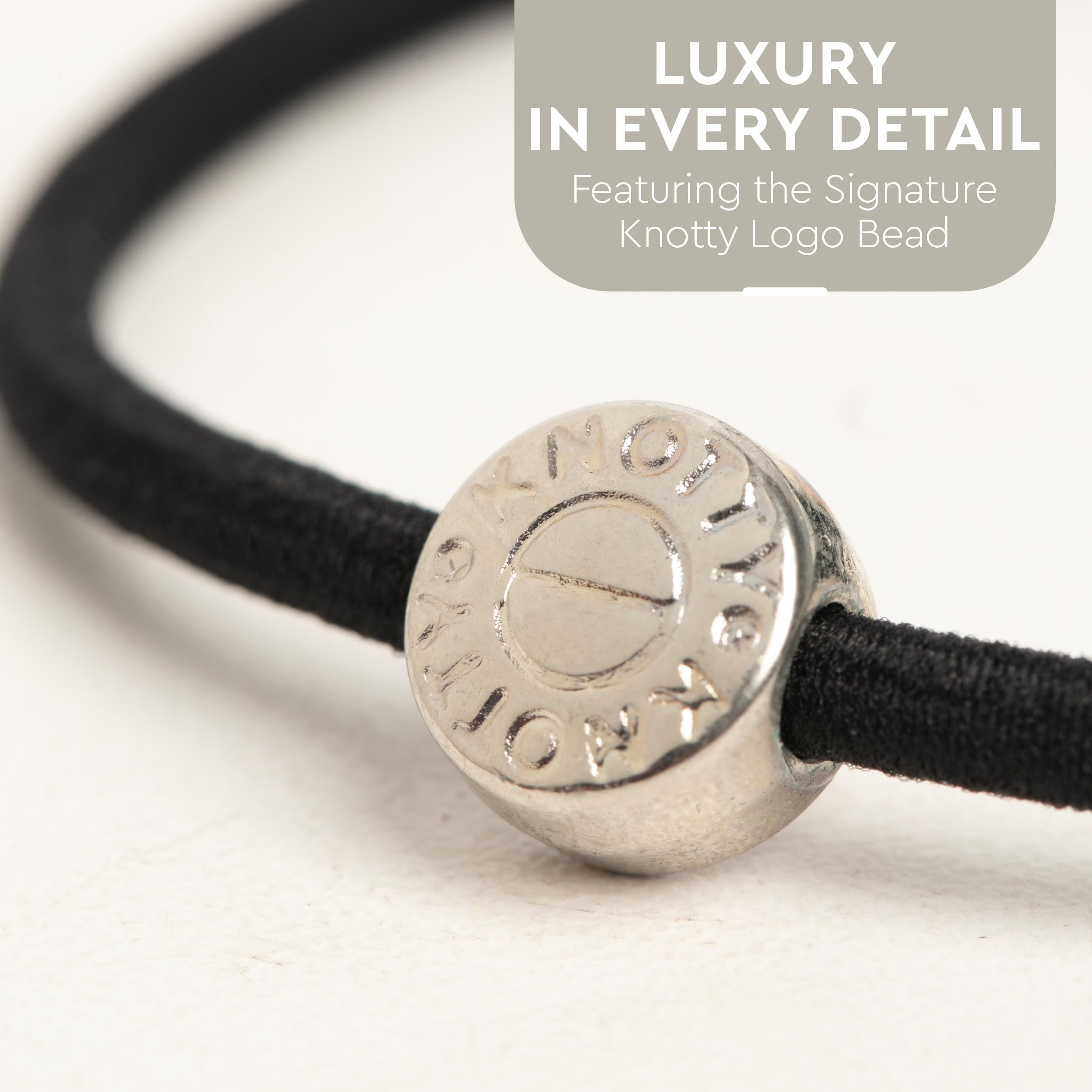 Leather Ponytail Holders 10 Pack Elastic Hair Ties with Sterling Gem Stylish Amazon.com : Signature Pony Tail Holders with sterling gem  main image 2