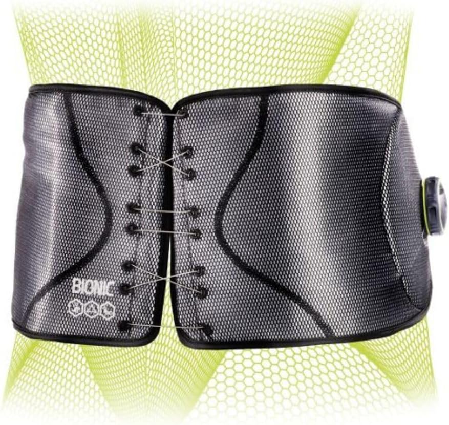 Bionic Reel-Adjust Back Brace with Removable Stabilizers for Back Support, Lumbar Control, Low Back Sprains and Strains