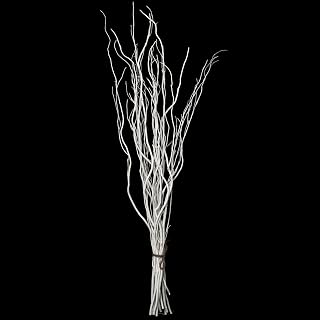 Uniquewise 12pc 37" Natural Dried Willow Twigs Ideal Sticks for DIY Crafts Decorative Stems Floral Arrangements Floor Vase Fillers Wedding Centerpieces Event Decorations and Home Décor Accents, White